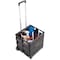 Safco Folding Caddy, 50 lb Cap, 16-1/2"x3-1/2"to14-1/2"x39", BK SAF4054BL - alternate 1